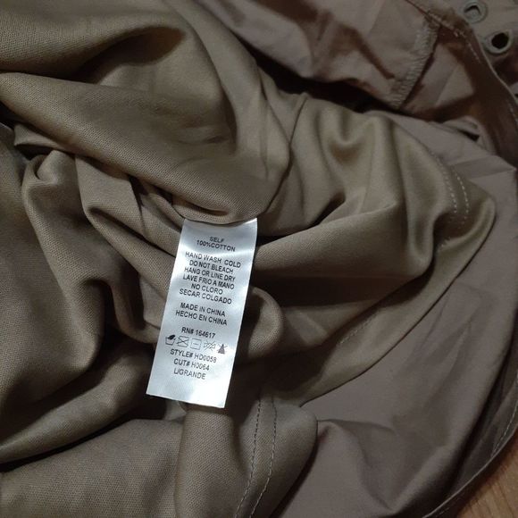 Hidden Alley Taupe 3/4 Sleeve Eyelet Shift Dress - Picture 10 of 10